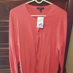 Covington Coral Ruffle Blouse